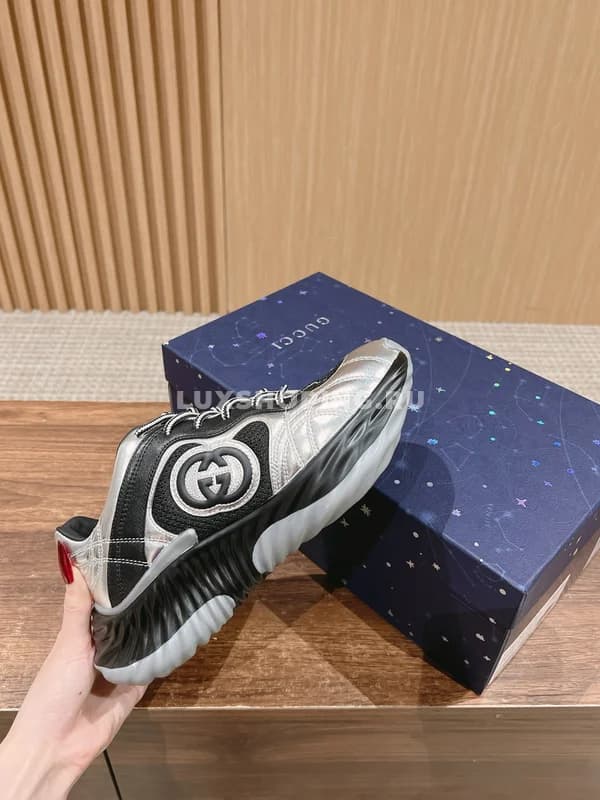 Кроссовки Gucci Ripple серебрянные - фото 2