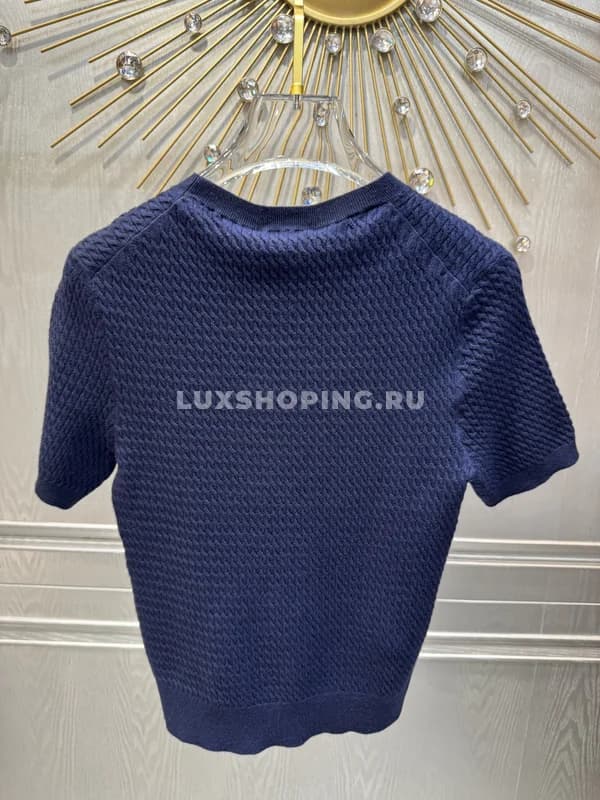 Джемпер Miu синиий из кашемира и шелка - фото 2