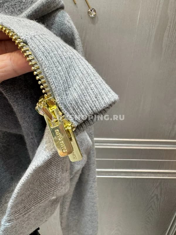 Худи Miu серое из кашемира - фото 5