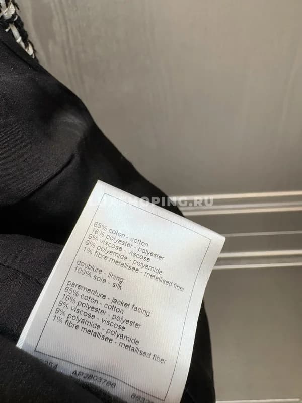 Твидовый жакет Chanel черный - фото 7