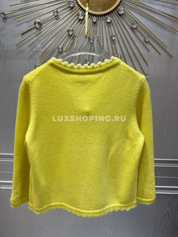 Кардиган Chanel из кашемира лимонный - фото 2