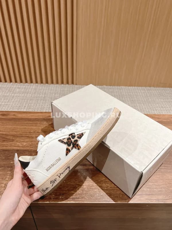 Кеды Golden Goose Ballstars с леопардовой звездой - фото 2