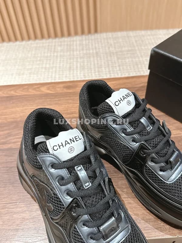 Классические кроссовки Chanel черные - фото 4