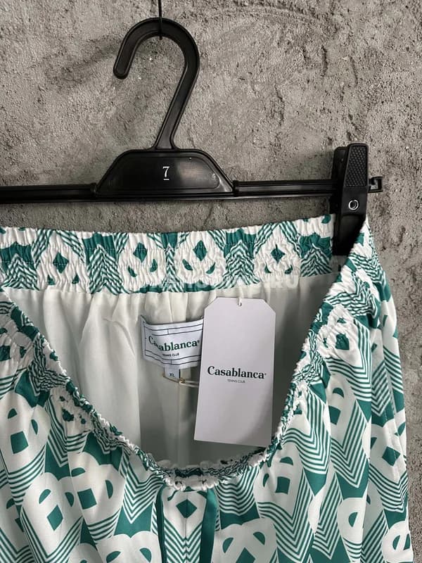 Шорты Casablanca из шелка зеленые - фото 4