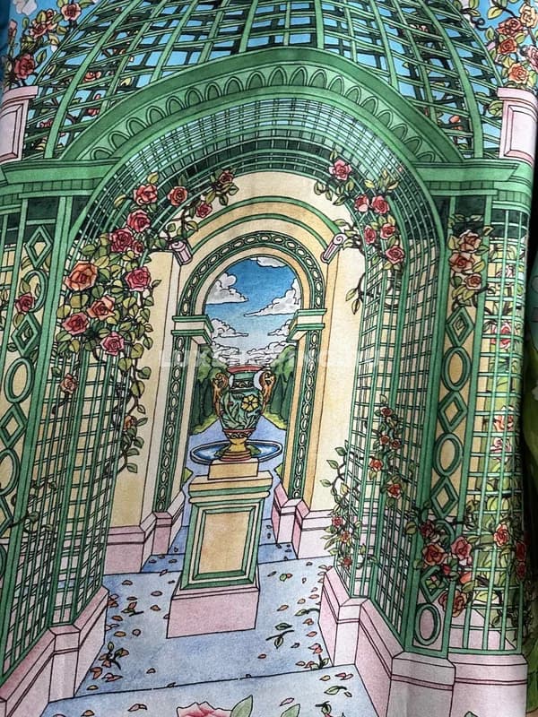 Рубашка шелковая Casablanca с принтом лебедя - фото 2