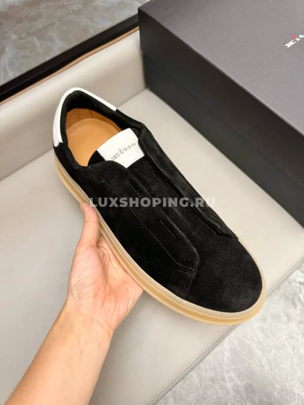 Кеды слипоны Kiton черные - фото 4