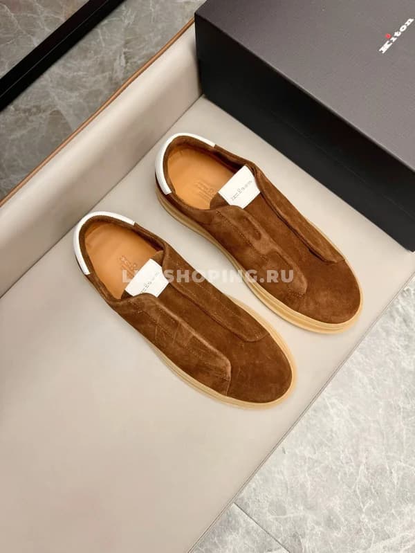 Кеды слипоны Kiton коричневые