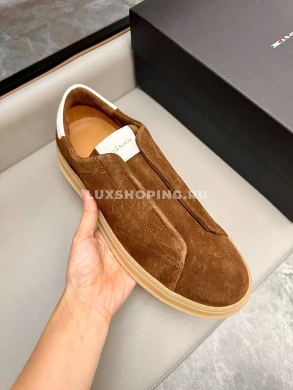 Кеды слипоны Kiton коричневые - фото 3