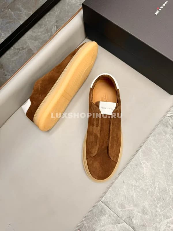 Кеды слипоны Kiton коричневые - фото 4