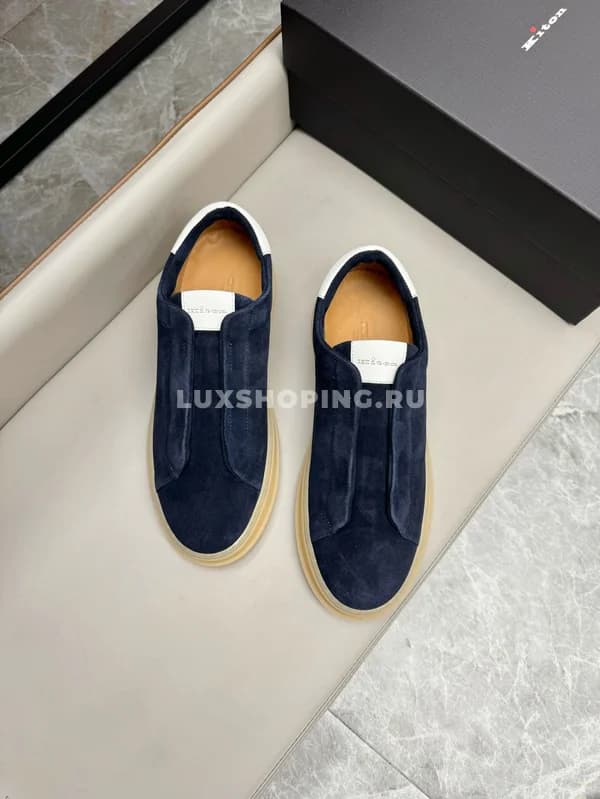 Кеды слипоны Kiton синие - фото 2