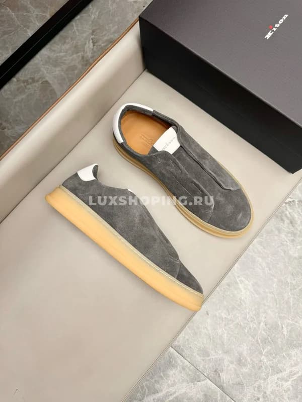 Кеды слипоны Kiton серые - фото 4