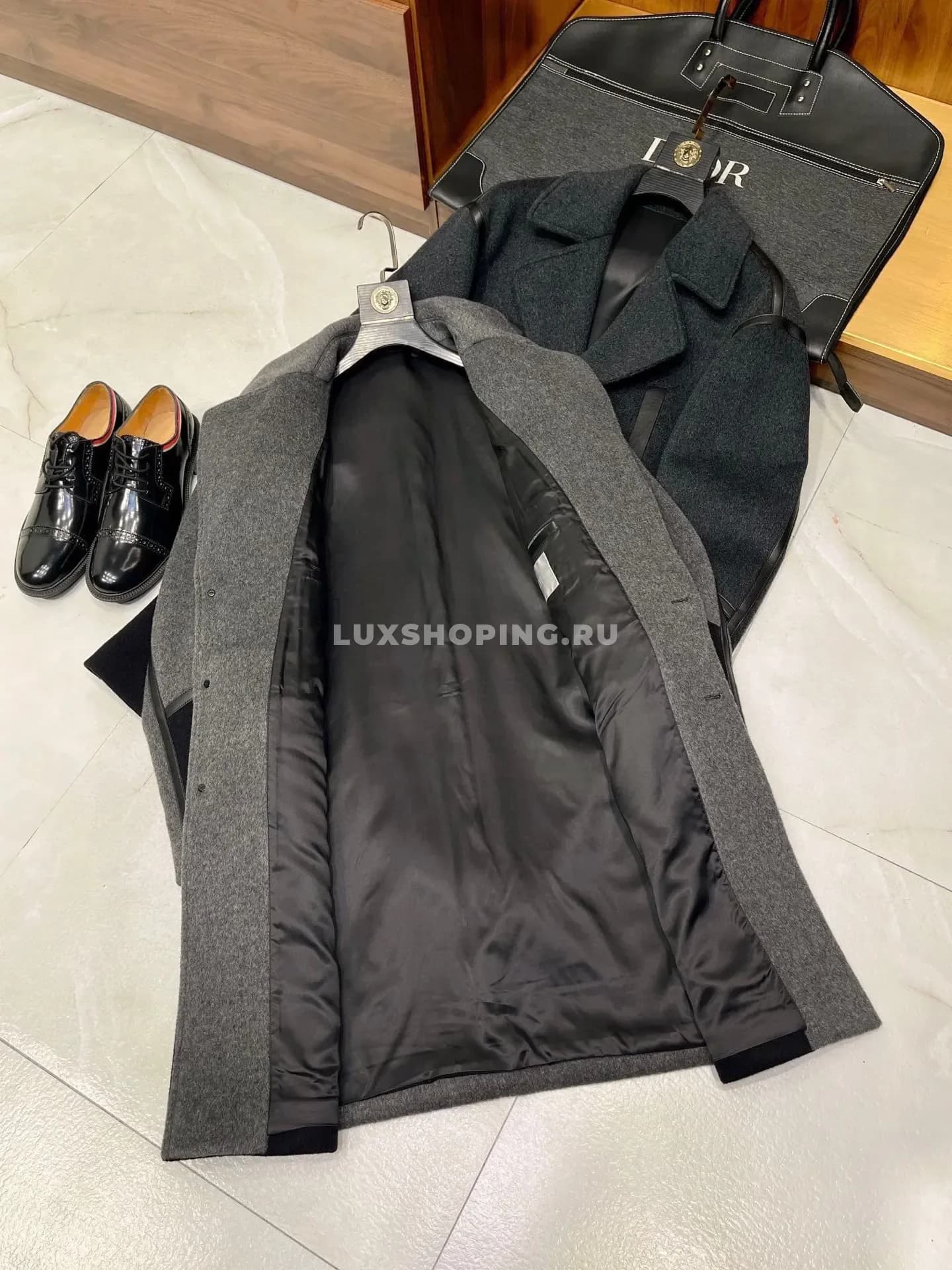 Пальто Dior двуцветное из кашемира - фото 18