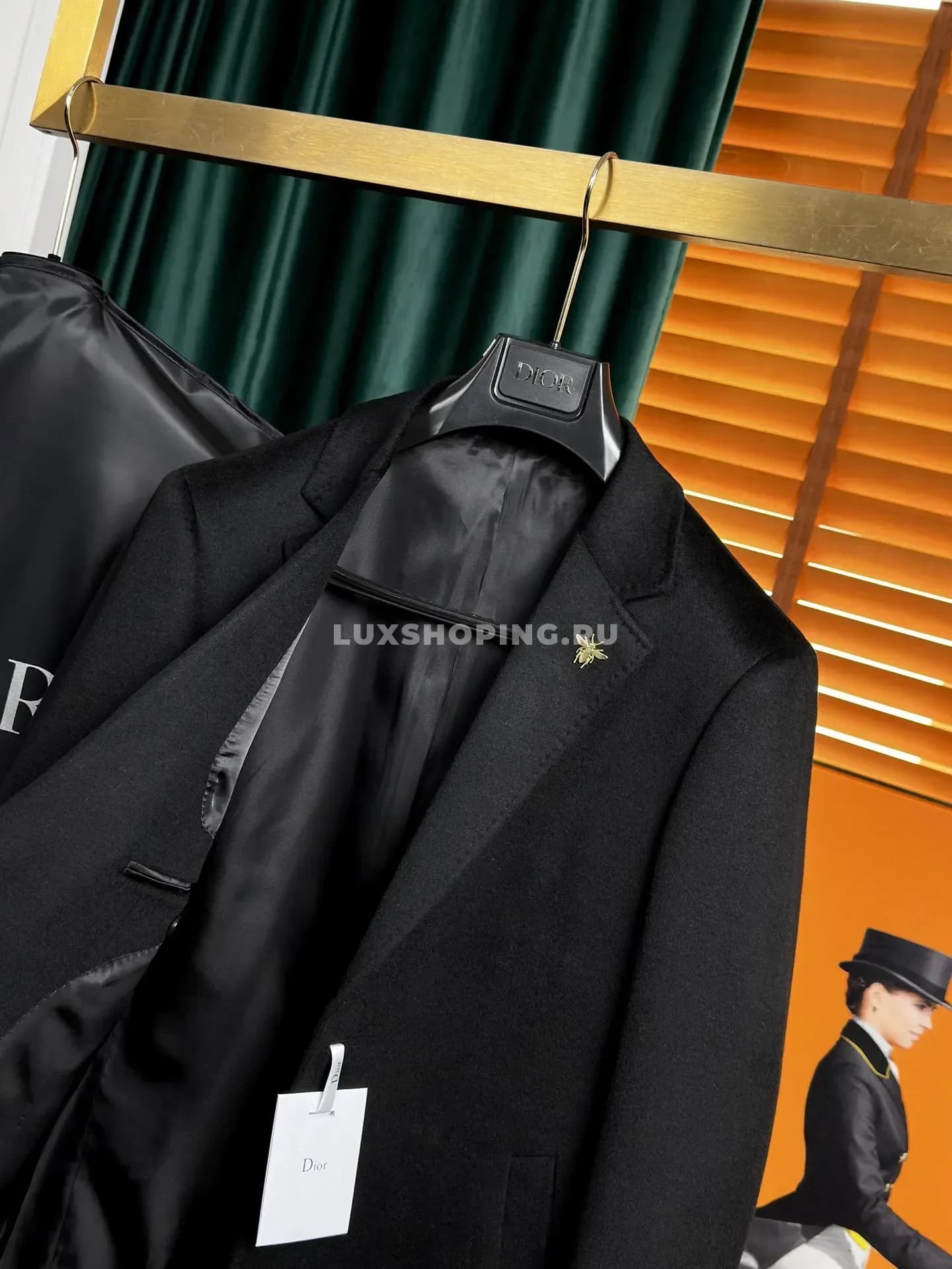 Пальто Dior черное с шильдиком - фото 6