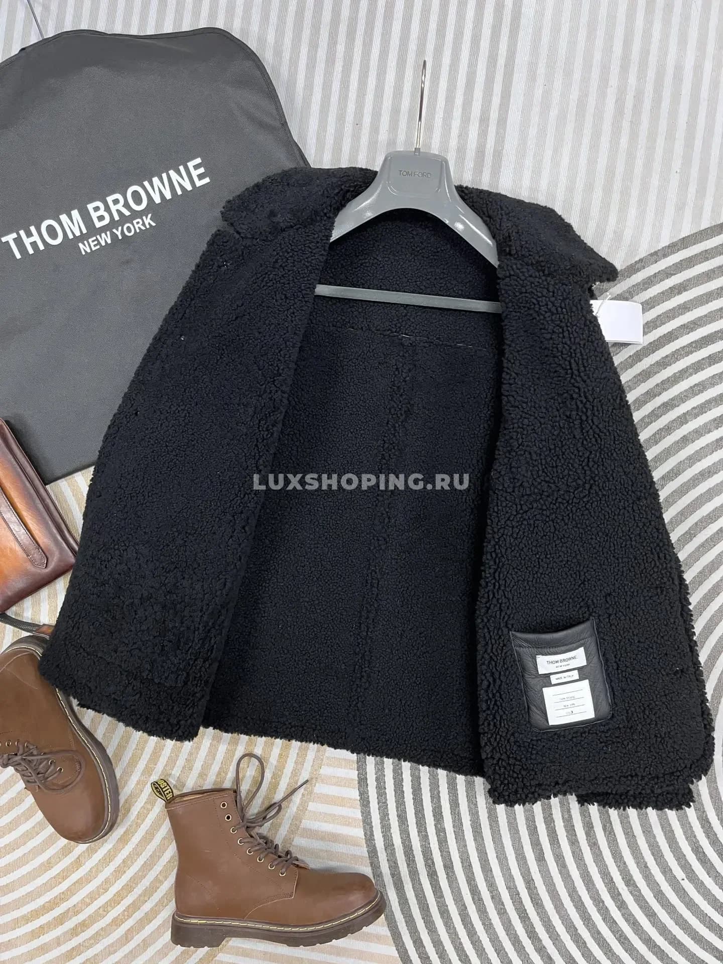 Кожанная куртка Thom browne - фото 6