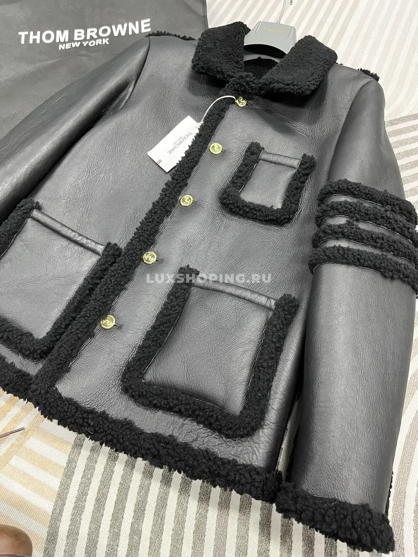 Кожанная куртка Thom browne - фото 10