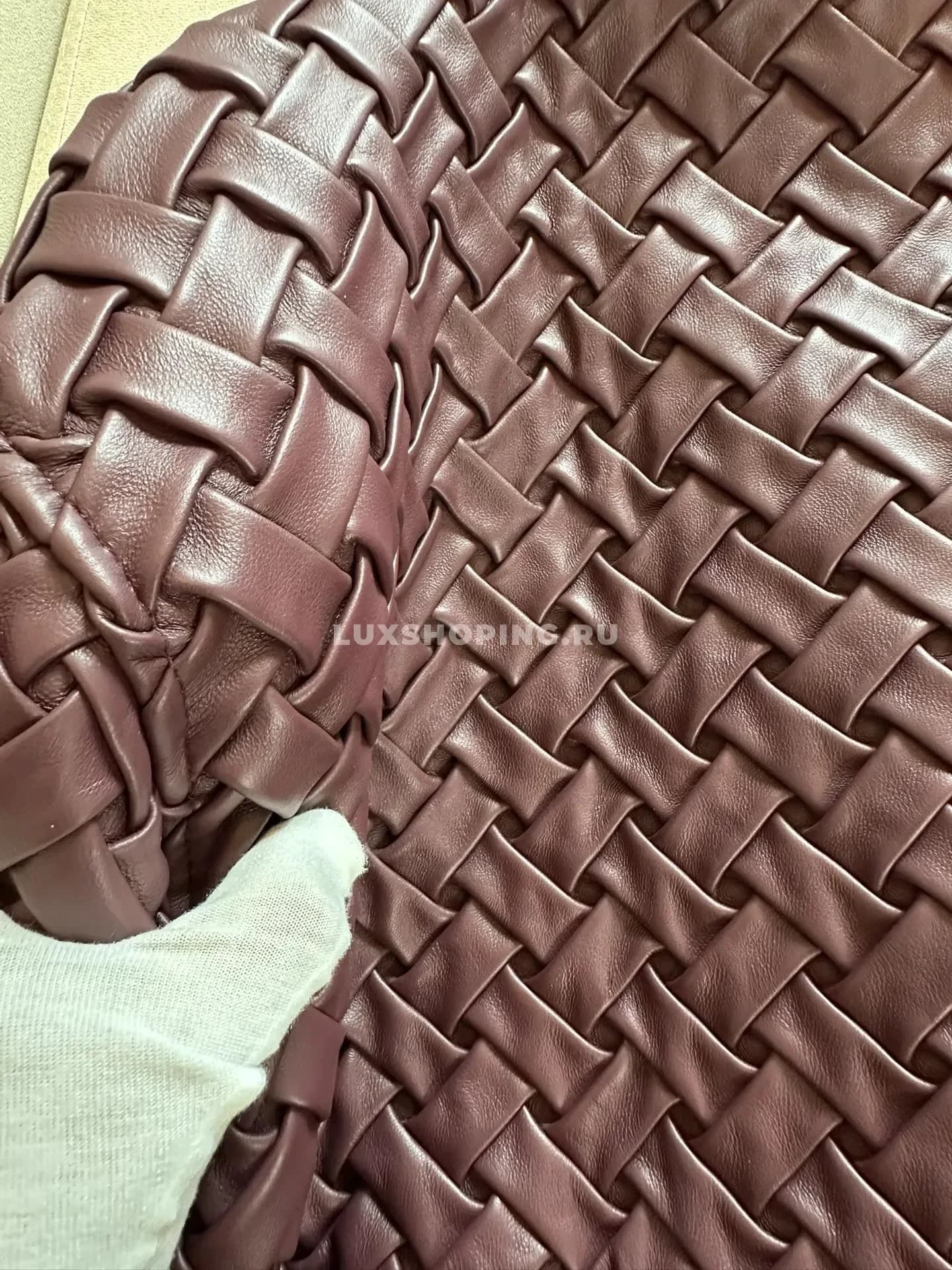 Кожаная куртка Bottega бордо - фото 3