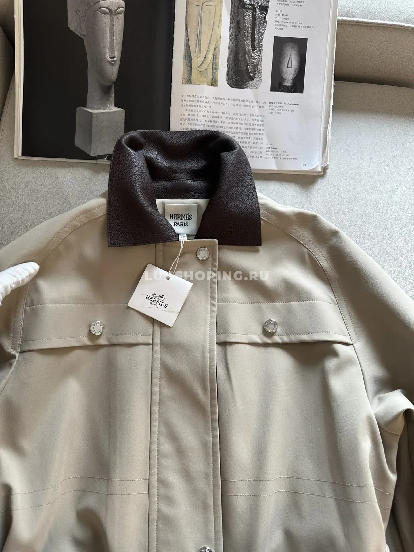 Тренч Hermes светлый - фото 5