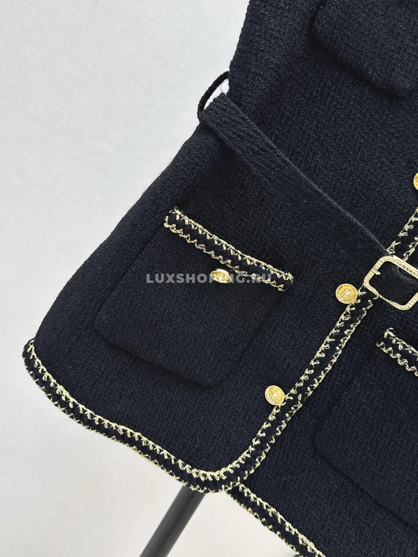 Вязанная жилетка Chanel черная - фото 4