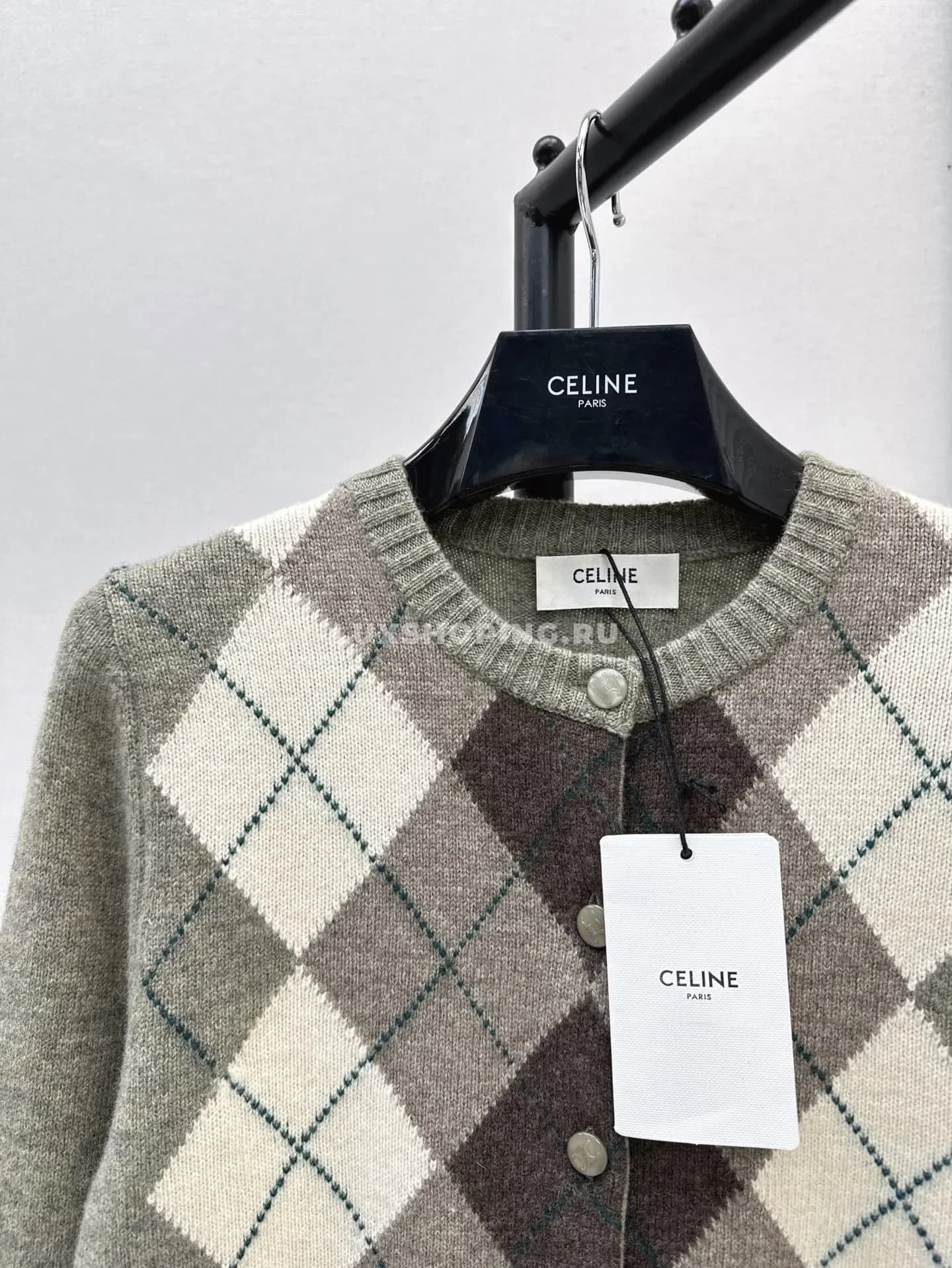 Клетчатый кардиган Celine - фото 3