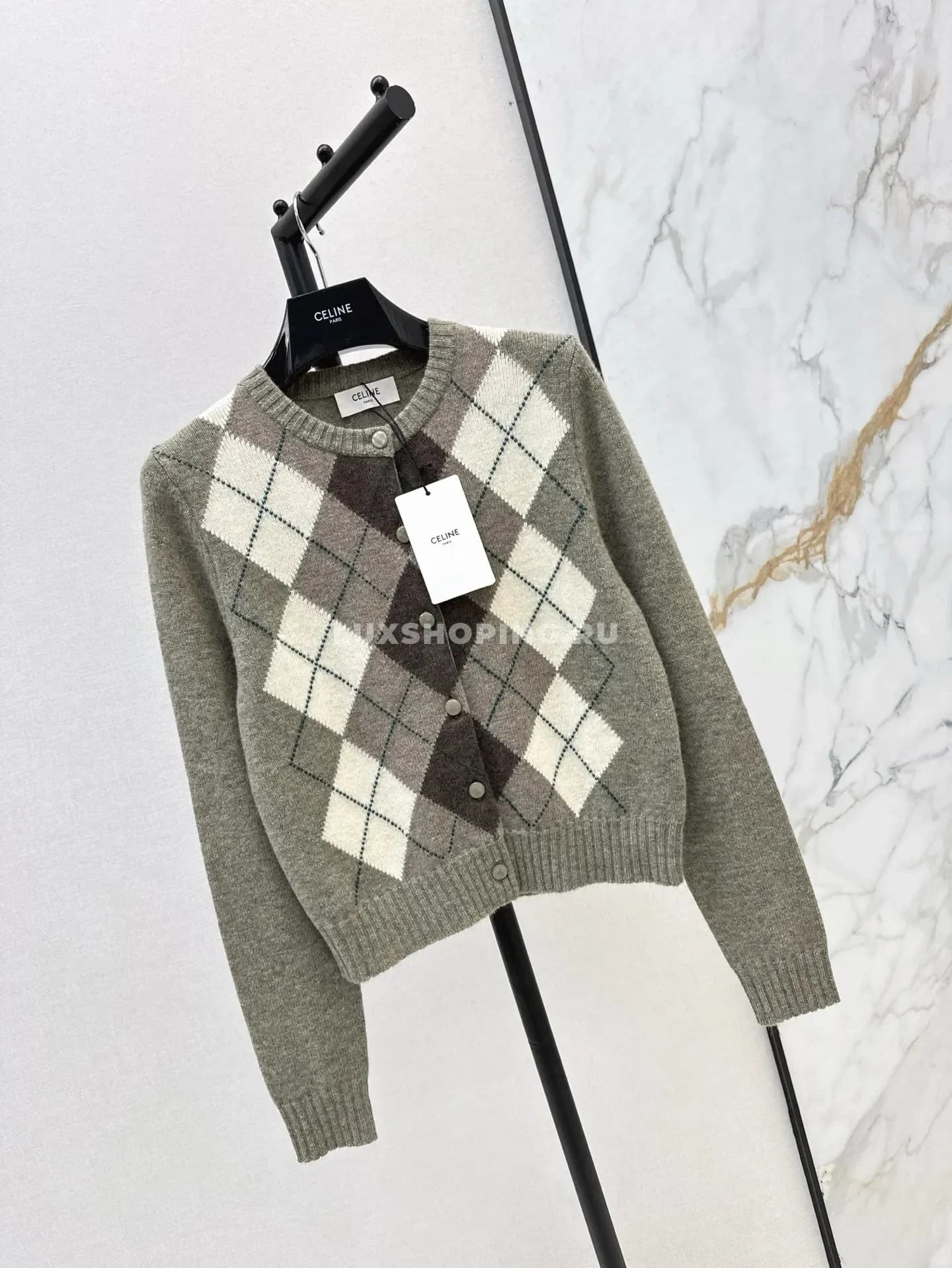 Клетчатый кардиган Celine - фото 4