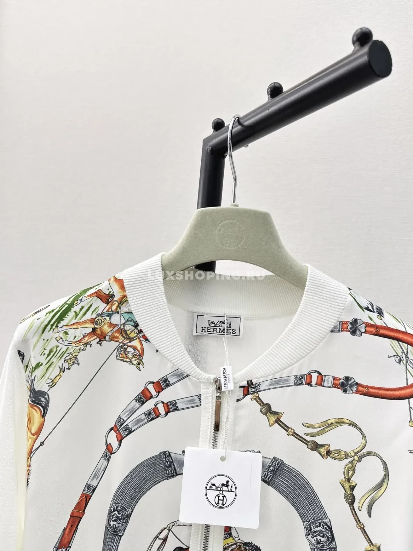 Тонкий кардиган Hermes белый - фото 6