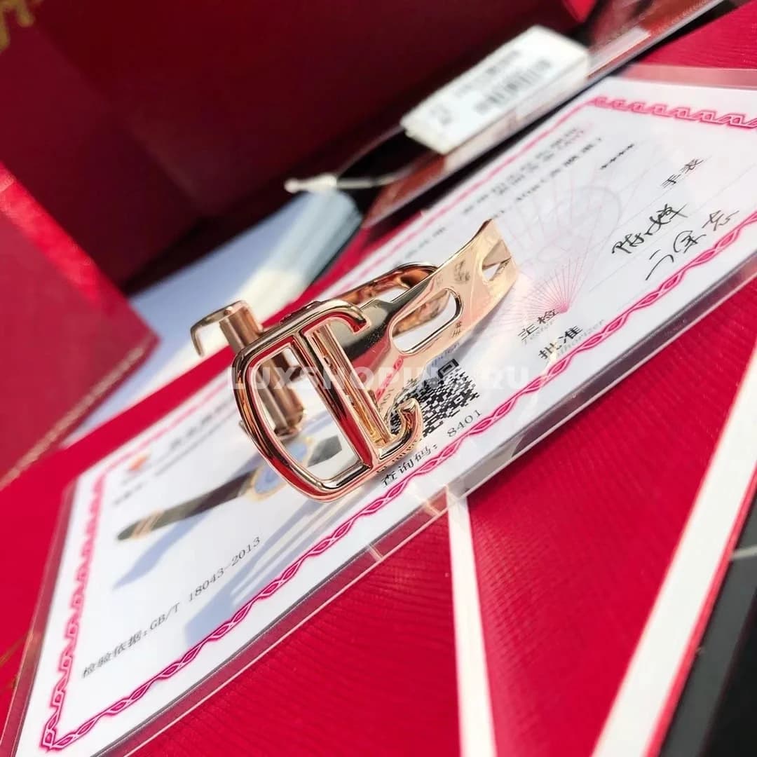 Часы Cartier Ballon Bleu 42mm синие покрытые золотом 18 карат - фото 4