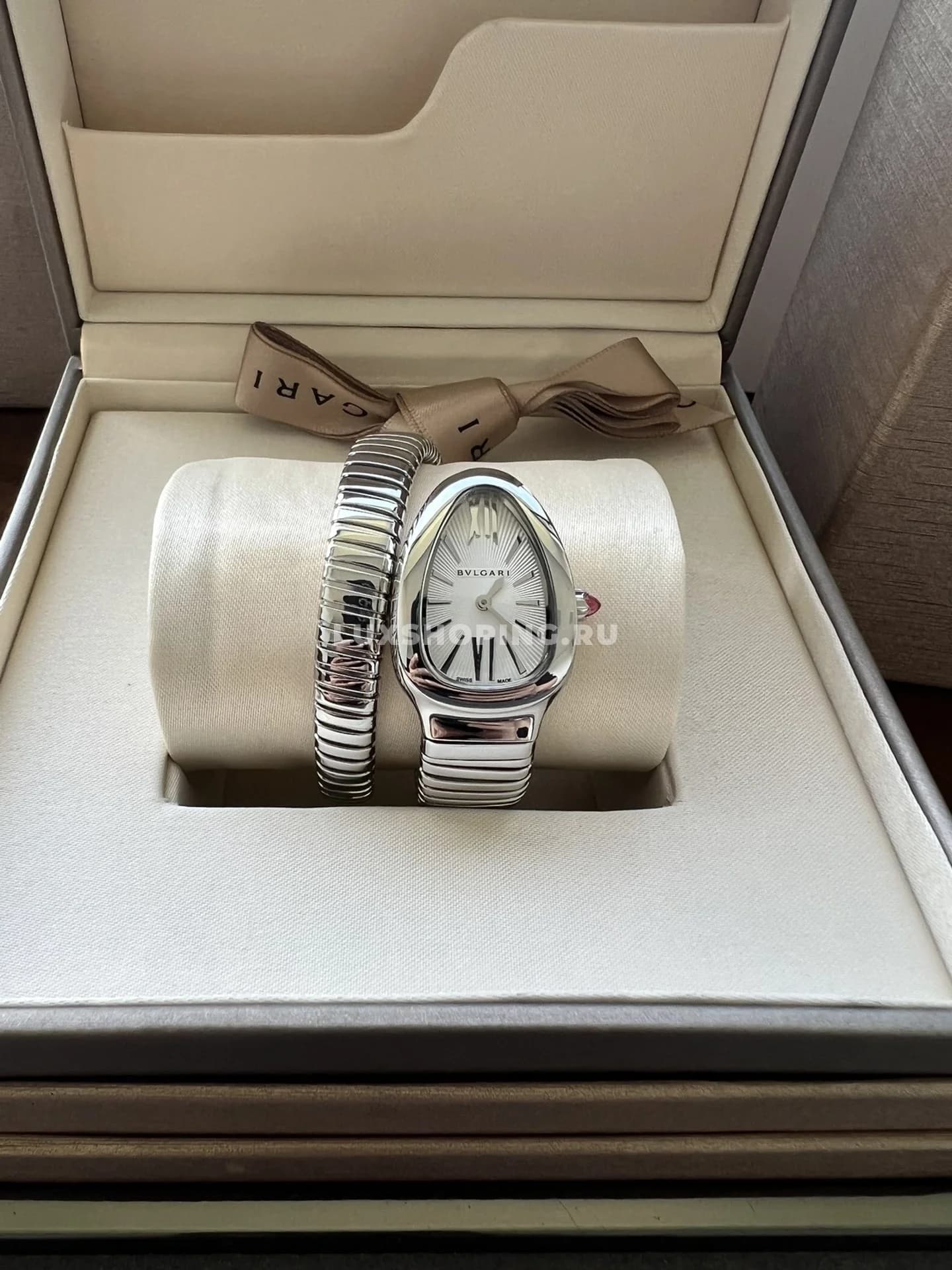 Часы Bvlgari Serpenti Spiga серебро