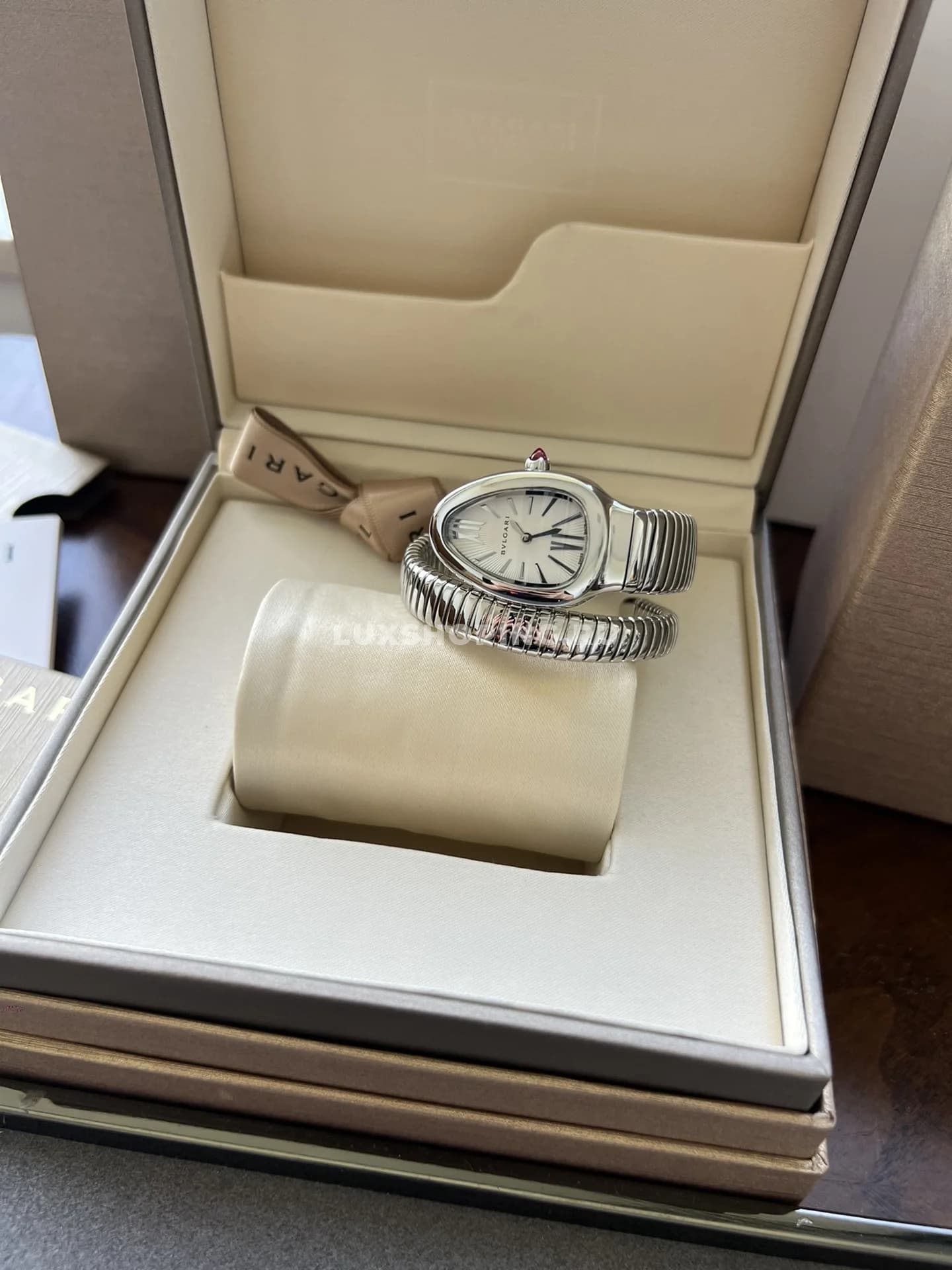 Часы Bvlgari Serpenti Spiga серебро - фото 4