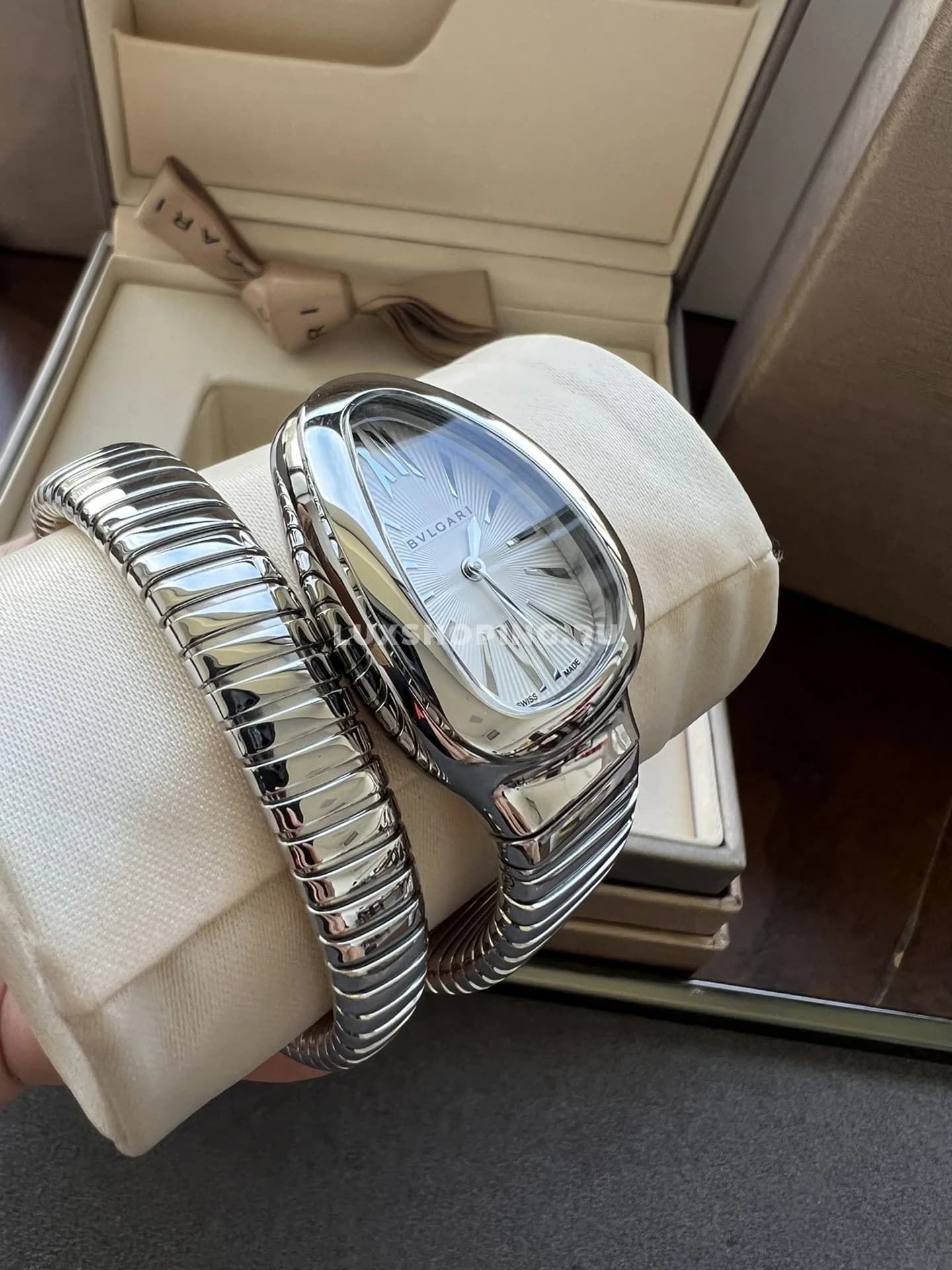 Часы Bvlgari Serpenti Spiga серебро - фото 6