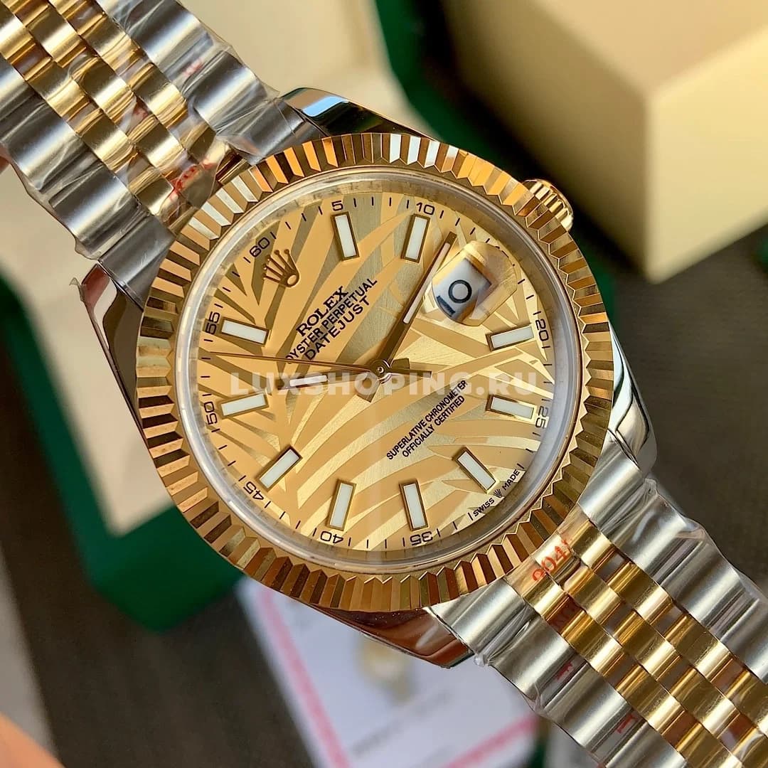 Часы Rolex Datejust золото с желтым - фото 6
