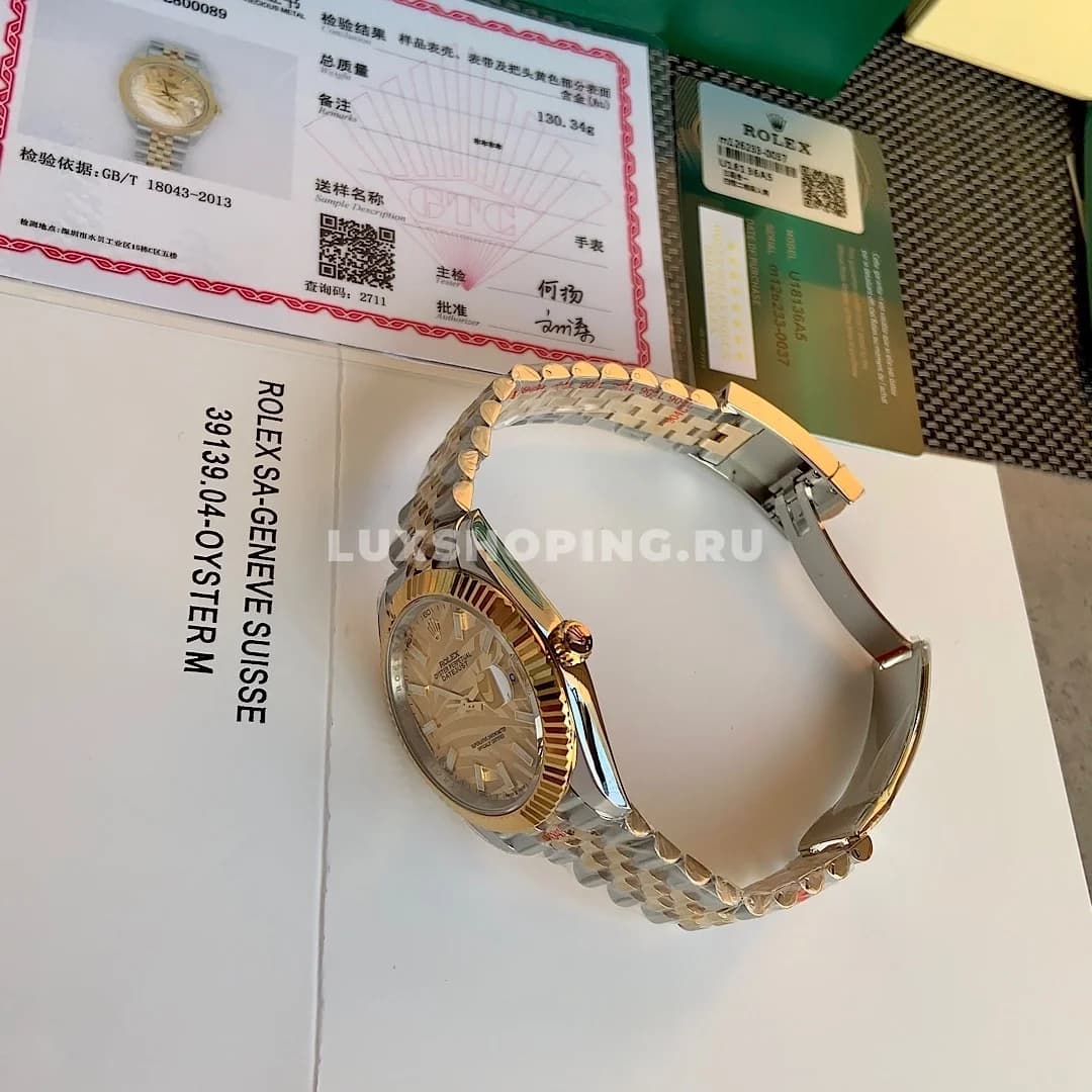 Часы Rolex Datejust золото с желтым - фото 7