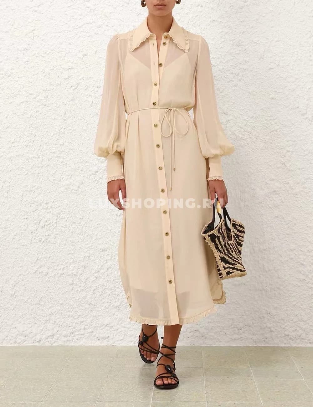 ZIMMERMANN платье миди с рюшами - фото 7