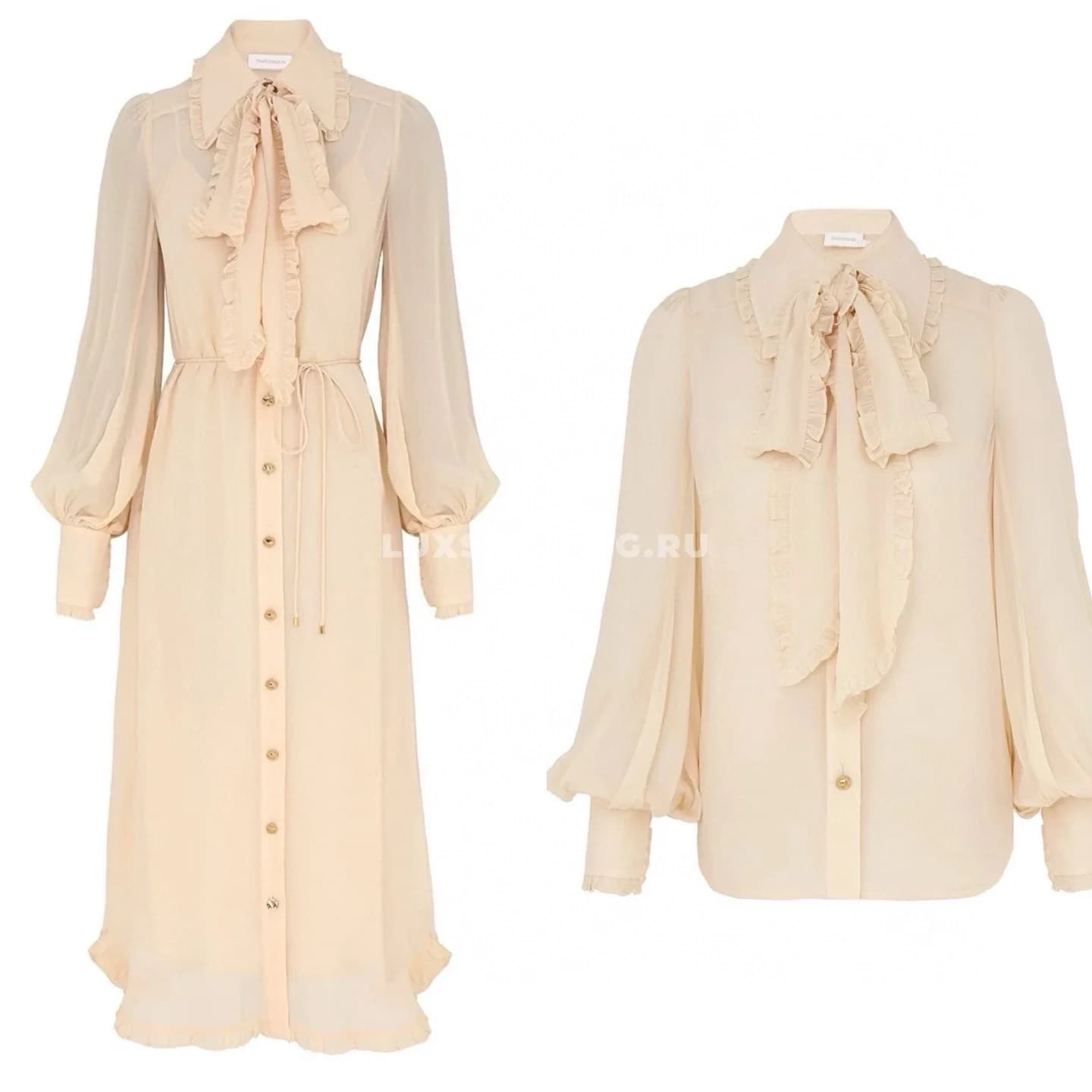 ZIMMERMANN платье миди с рюшами - фото 9