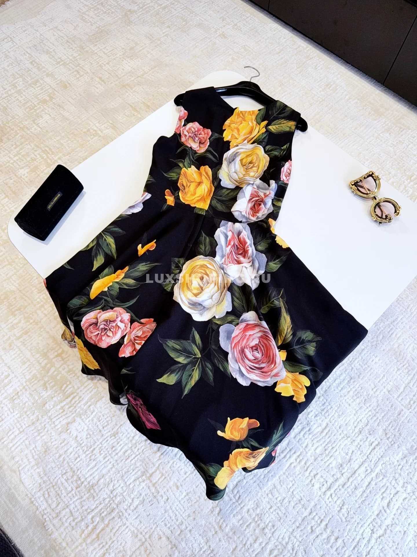 Платье из шелка Dolce Gabbana черное - фото 2