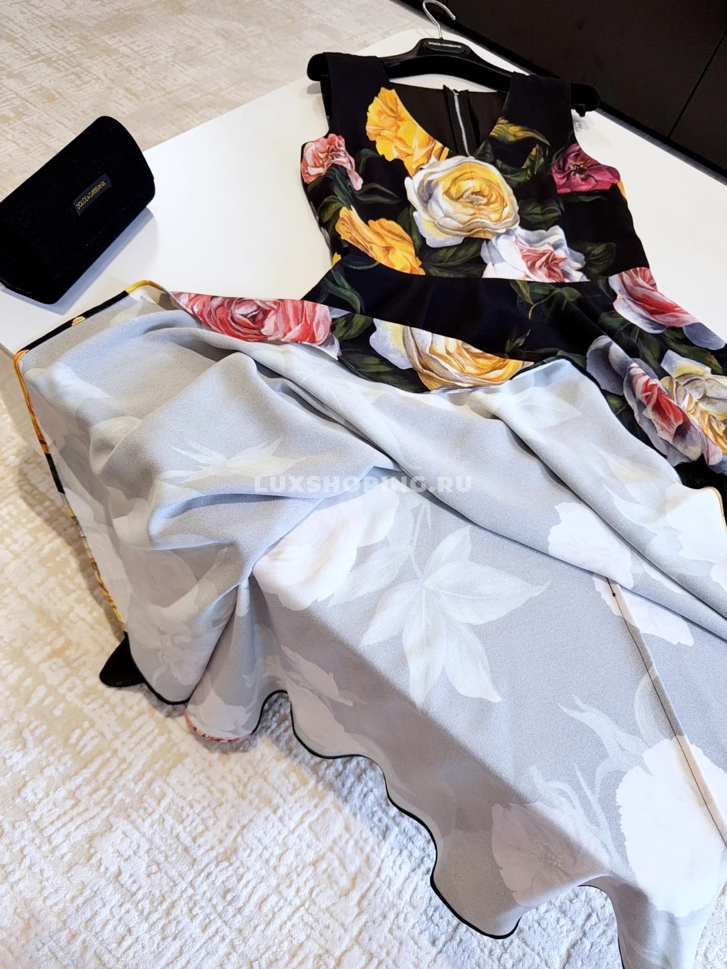 Платье из шелка Dolce Gabbana черное - фото 5