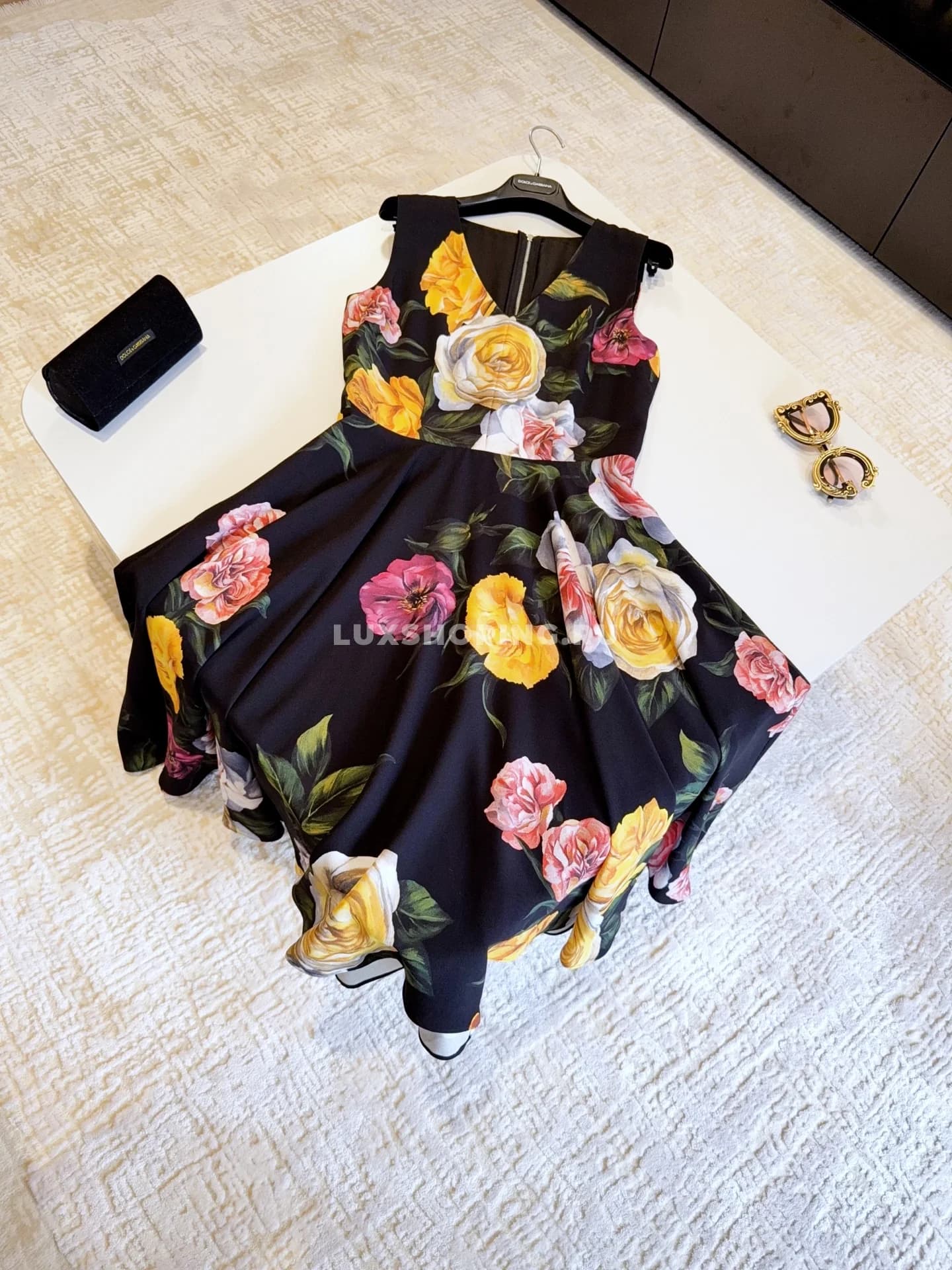 Платье из шелка Dolce Gabbana черное - фото 6