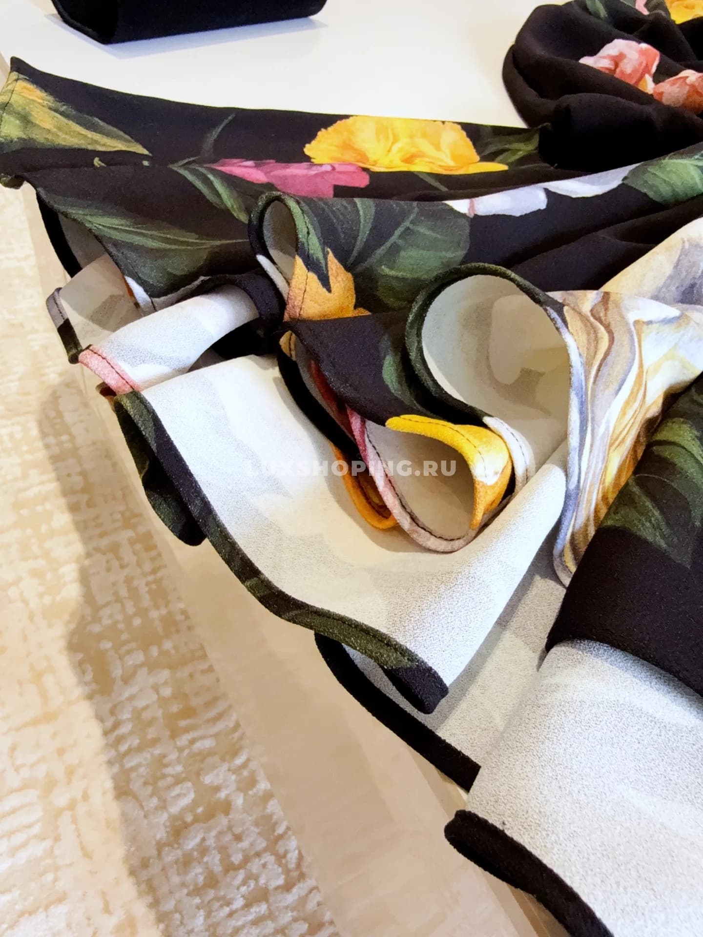 Платье из шелка Dolce Gabbana черное - фото 7