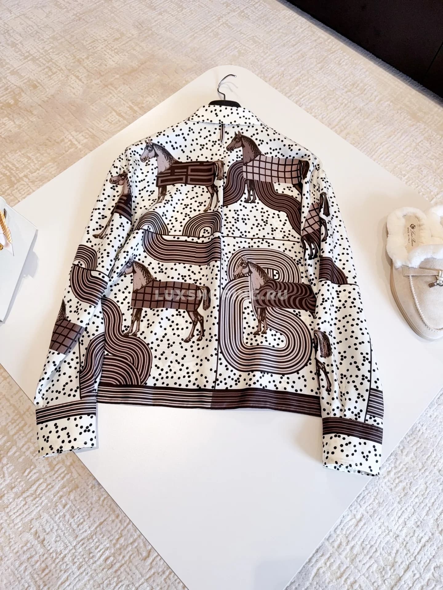 Шелковая рубашка Hermes - фото 3