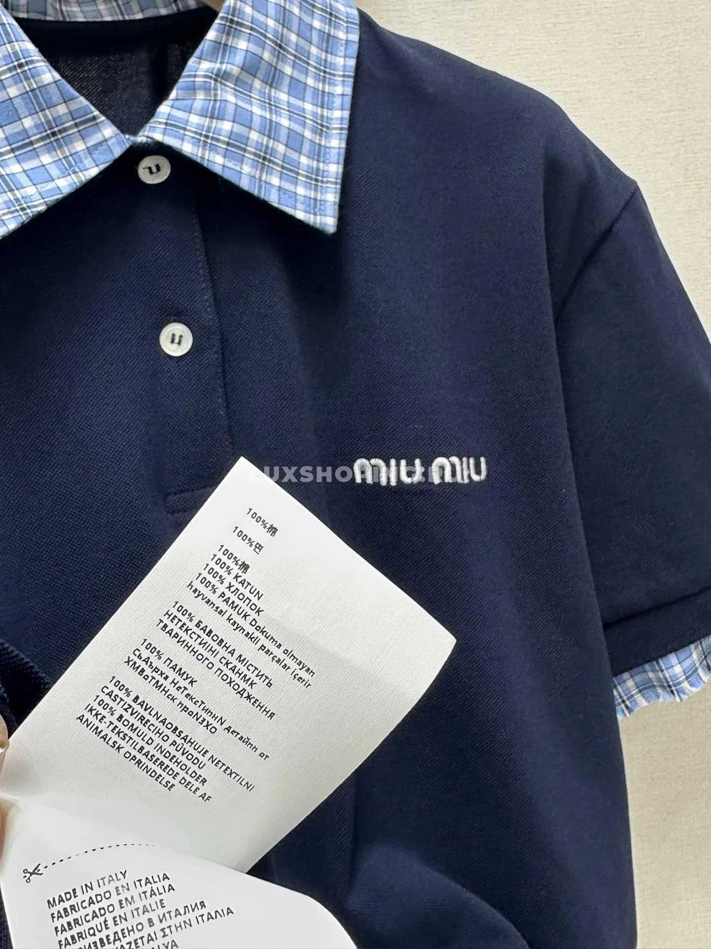 Футболка Miu Miu cиняя - фото 3