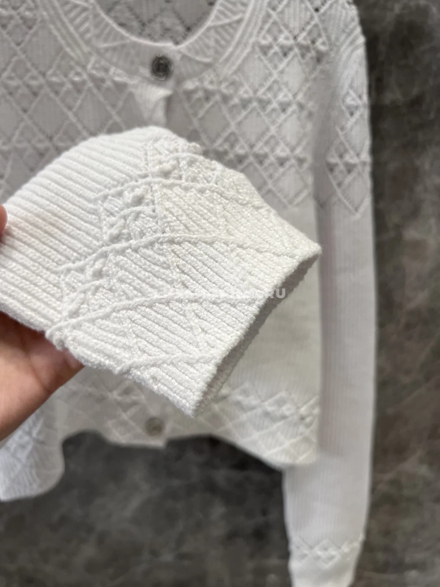 Кардиган Chanel вязанный белый - фото 5