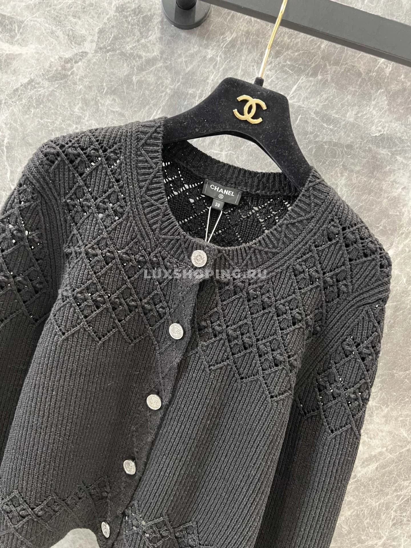 Кардиган Chanel вязанный черный - фото 2