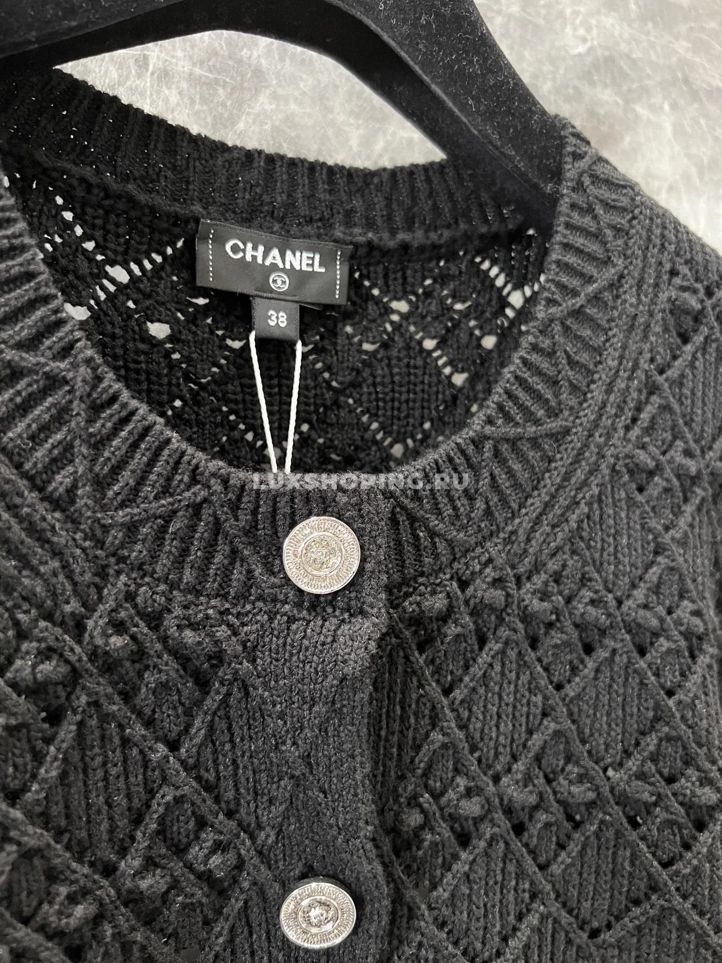 Кардиган Chanel вязанный черный - фото 4