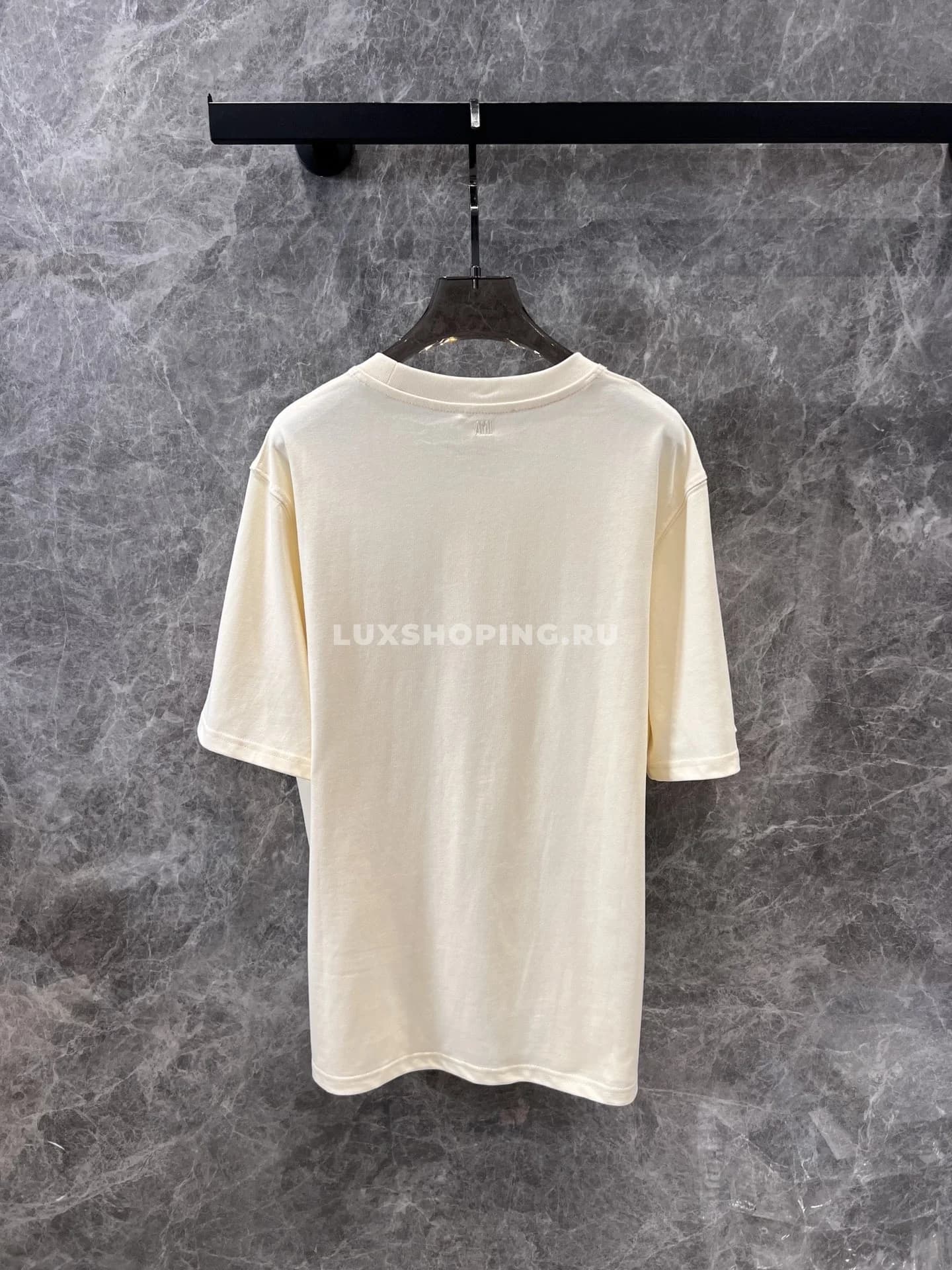Футболка Ami с вышитым лого белым - фото 4