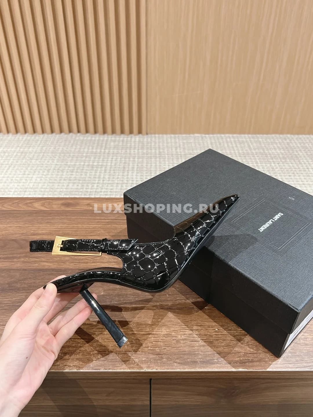 Туфли YSL лакированные на высоком каблуке - фото 3