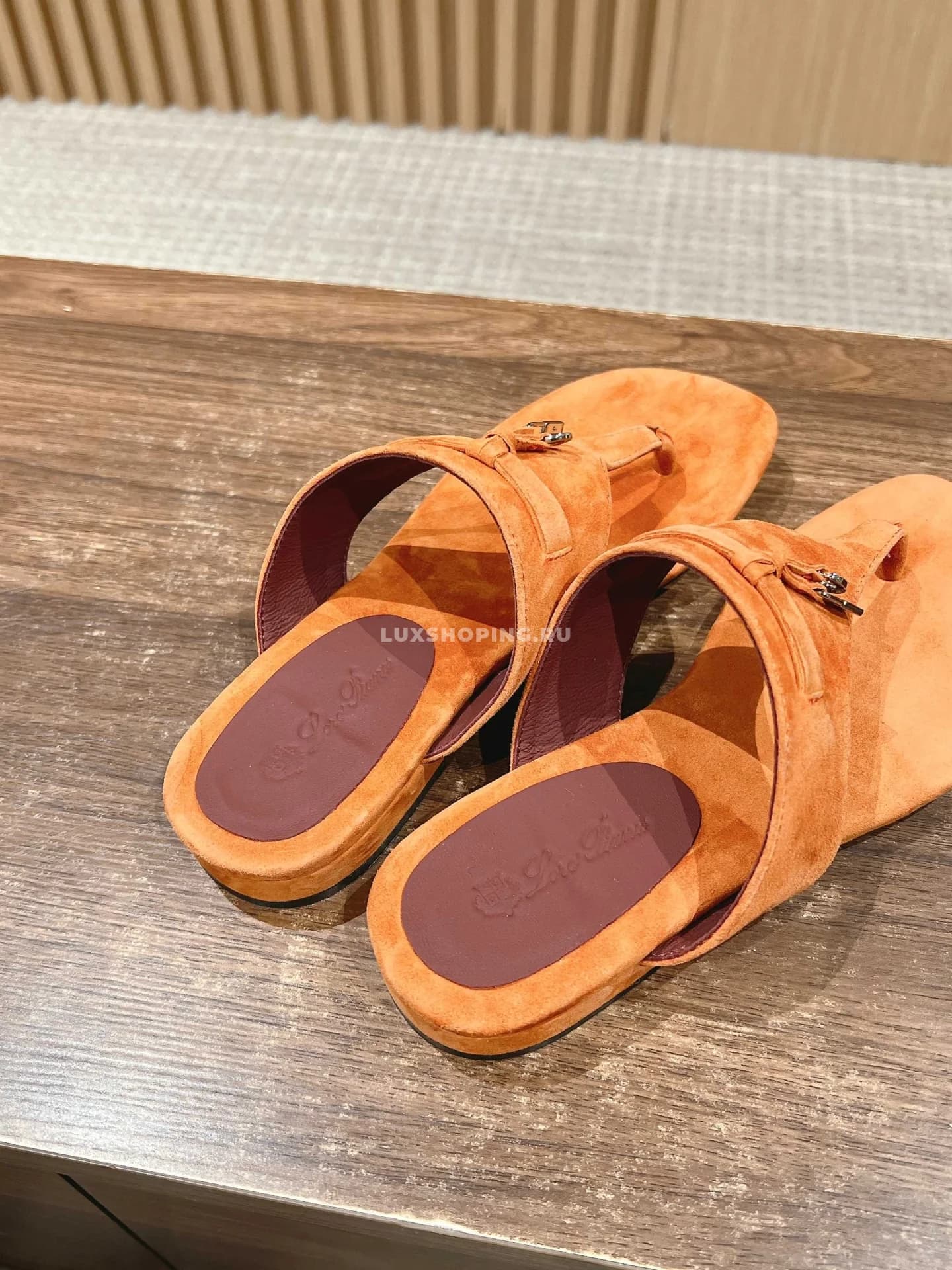 Шлепаны Loro Piano оранжевые - фото 2