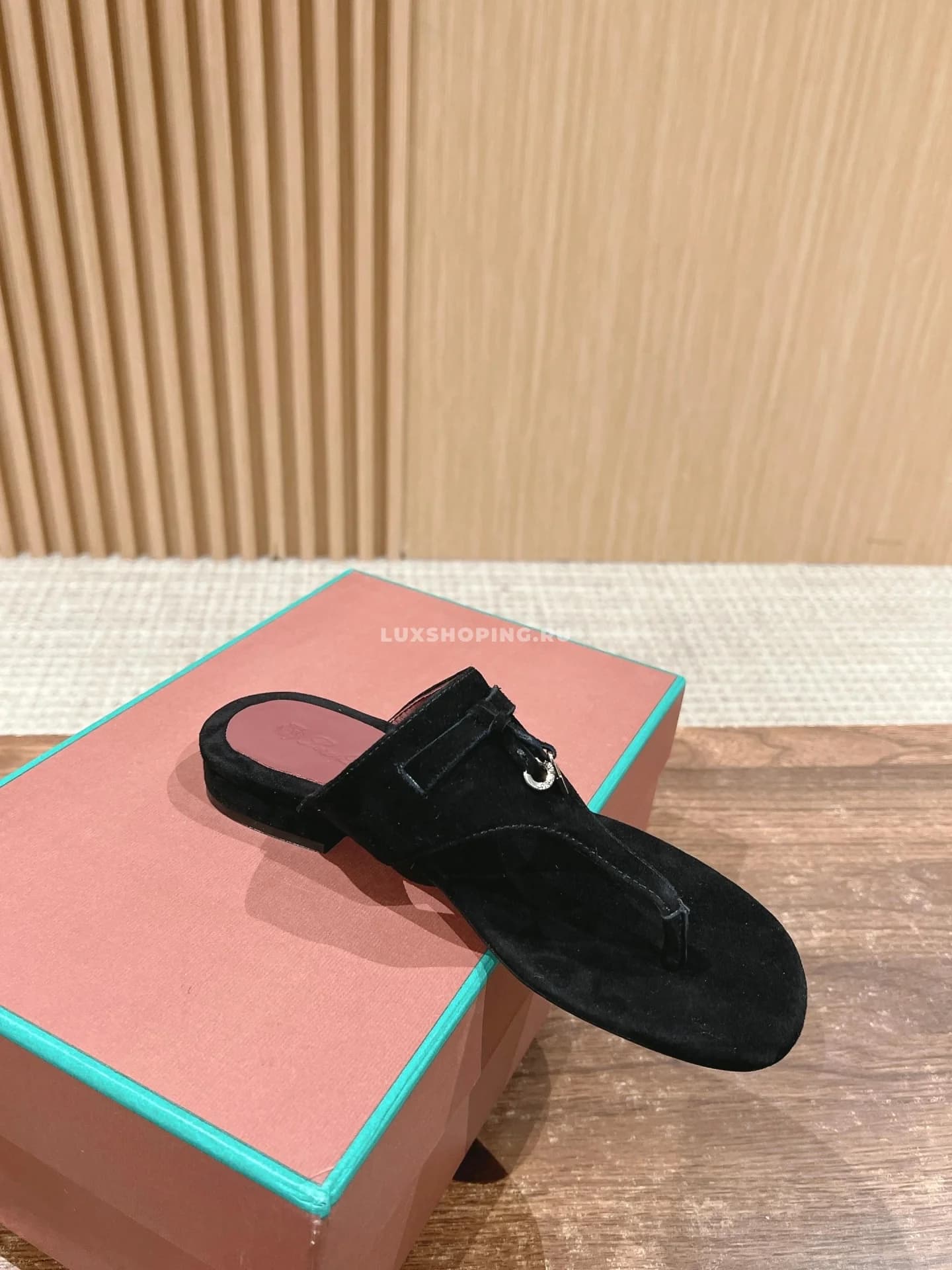 Шлепаны Loro Piano черные - фото 8