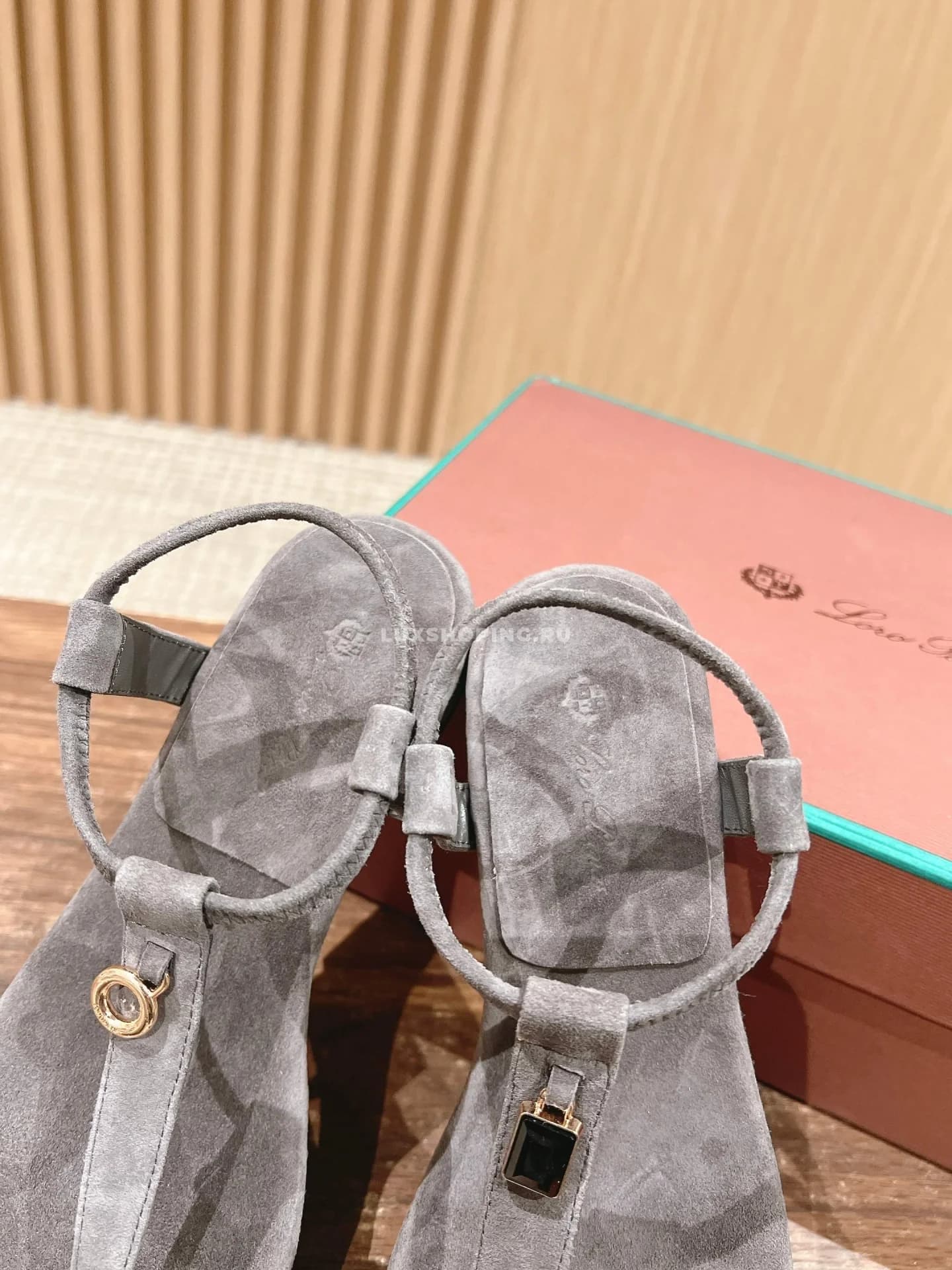 Сандали Loro Piano темно серые - фото 2