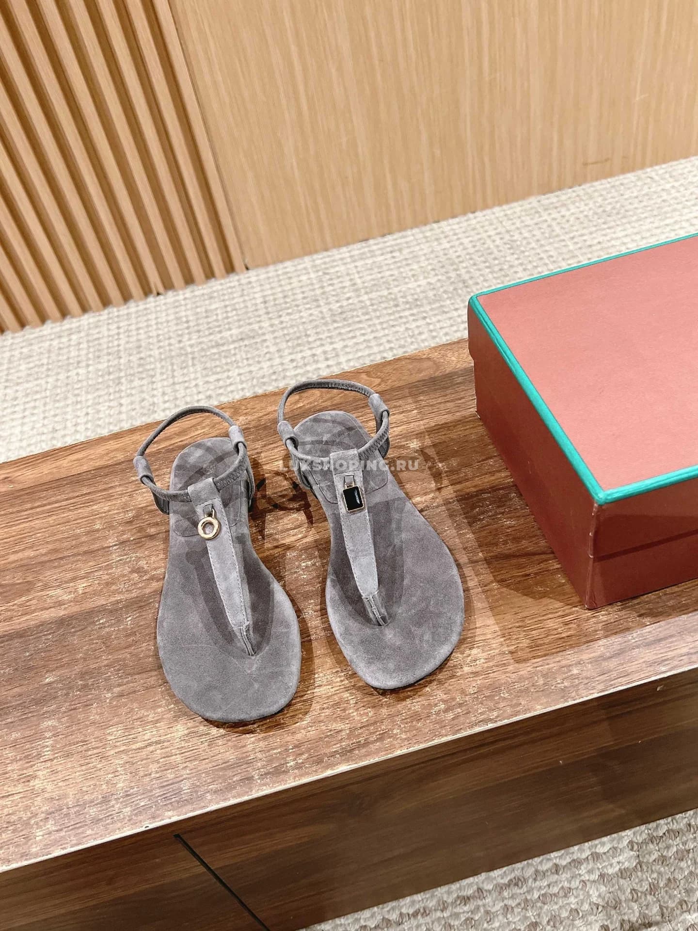 Сандали Loro Piano темно серые - фото 4