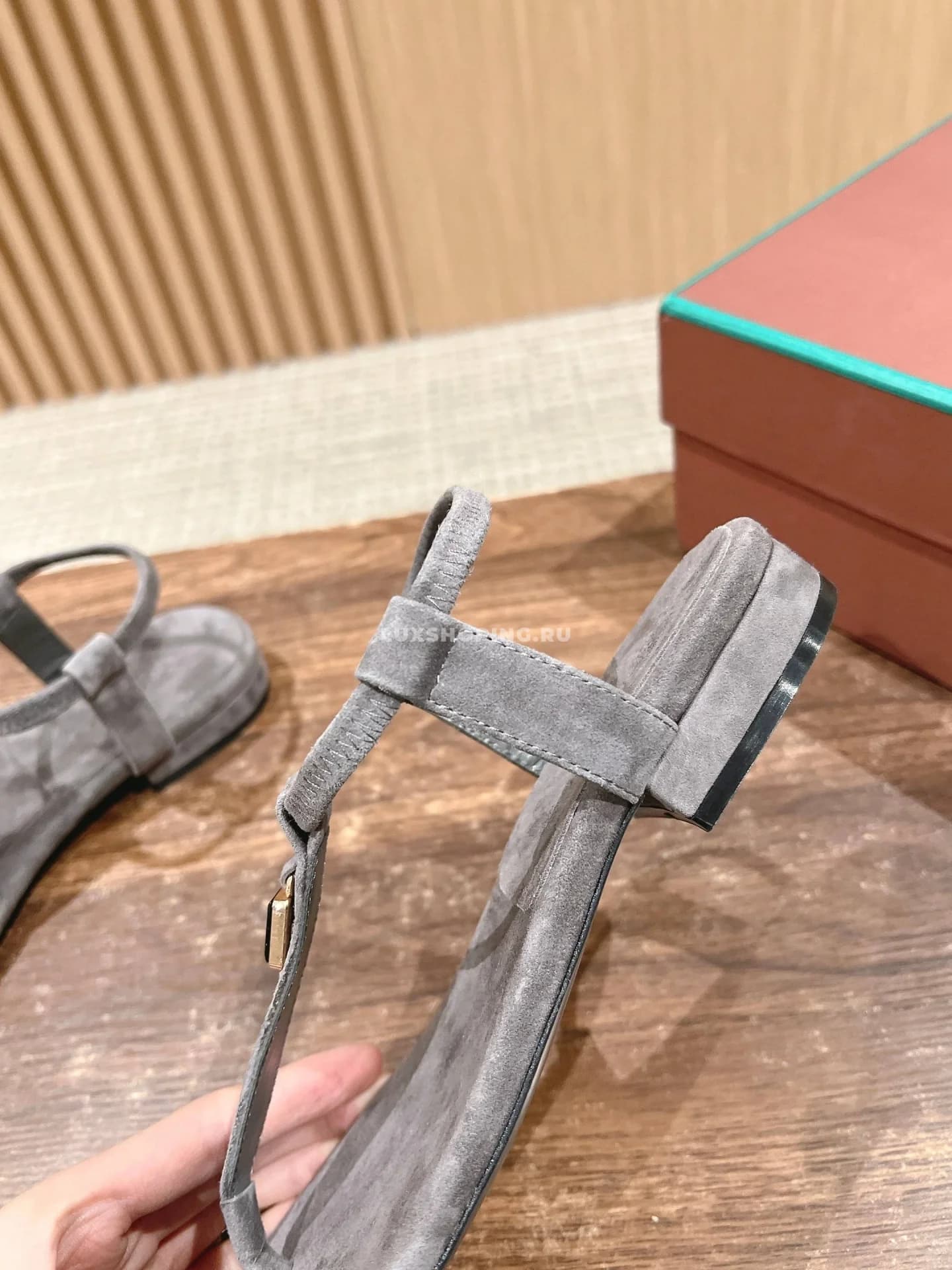 Сандали Loro Piano темно серые - фото 5