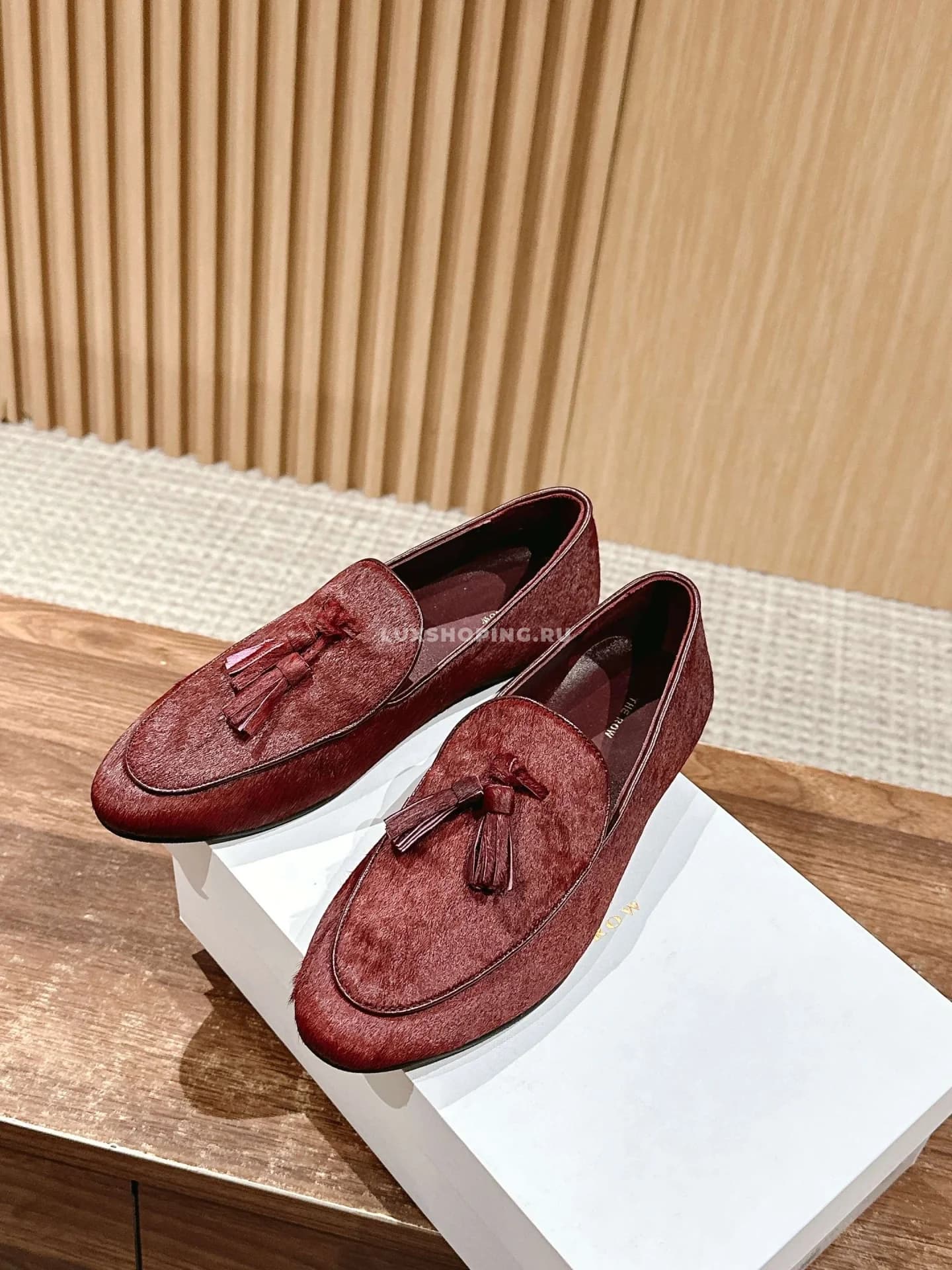 Мокасины The Row бордо - фото 2